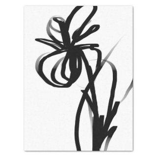 Orchid Blanc: Abstract White & Black Tissue Paper