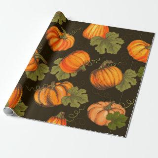 Organic farm vegetables seamless pattern with oran