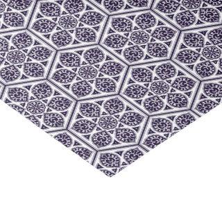 Oriental Blue Turkish Rosette Geometric Vector Art Tissue Paper