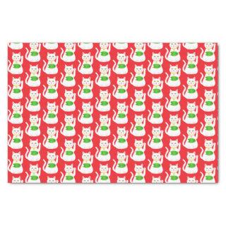 Oriental Lucky Cat Patterned Tissue Paper