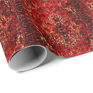 Oriental rug design in  warm colors