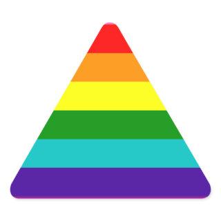 Original 8-Stripe LGBT Gay Pride Rainbow Flag Triangle Sticker