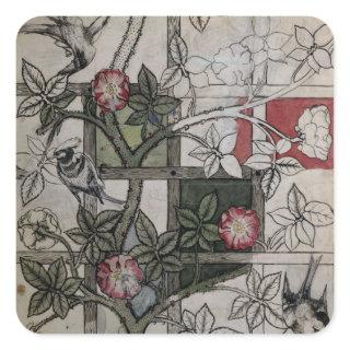 Original artwork for 'Trellis' wallpaper design, 1 Square Sticker