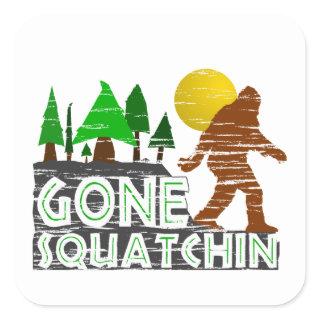 Original Gone Squatchin Design Square Sticker