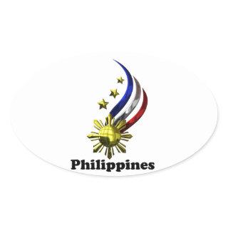 Original Philippine Logo. Mabuhay Pilipinas ! Oval Sticker