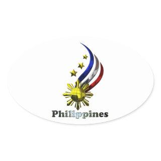 Original Philippine Logo. Mabuhay Pilipinas ! Oval Sticker