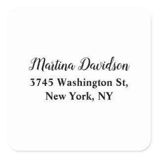 Original Unique Creative Calligraphy Square Sticker