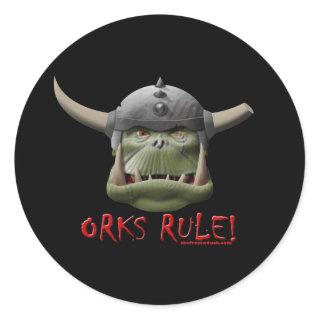 Orks Rule! Classic Round Sticker