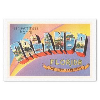 Orlando Florida FL Old Vintage Travel Souvenir Tissue Paper