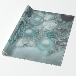 Ornaments Christmas Teal Green Silver Tree Holiday
