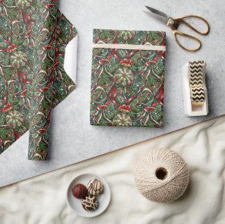 Ornaments in the Tree & Satin Ribbon