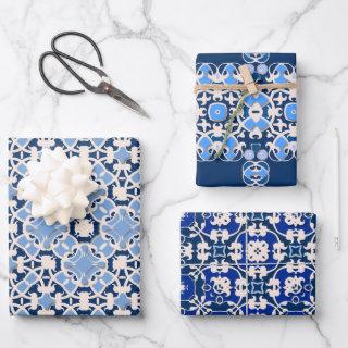 Ornate Damask Elegant Blue And White Patterns  Sheets