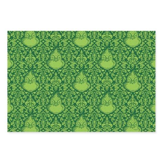Ornate Green Grinch Pattern  Sheets