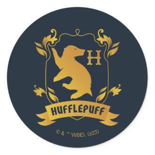Ornate HUFFLEPUFF™ House Crest Classic Round Sticker