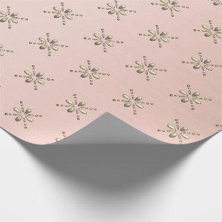 Ornate Italian Floral Motif on Rose Gold Backdrop