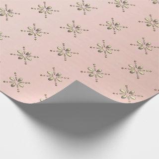 Ornate Italian Floral Motif on Rose Gold Backdrop