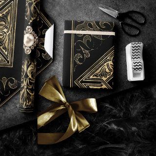 Ornate Opulence | Black and Gold Jeweled Flourish