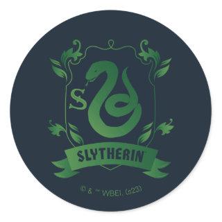 Ornate SLYTHERIN™ House Crest Classic Round Sticker