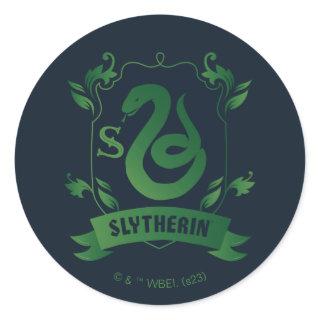 Ornate SLYTHERIN™ House Crest Classic Round Sticker