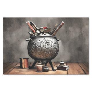 Ornate Witchcraft Cauldron with Spellcasting Items Tissue Paper