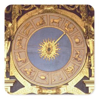 Orologio Zodicale (Zodiac Clock) (fresco and gilde Square Sticker
