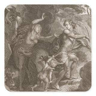 Orpheus, Leading Eurydice Out of Hell, Looks Back Square Sticker