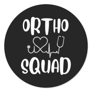Ortho Squad Orthopedic Doctor Nurse Assistant Classic Round Sticker