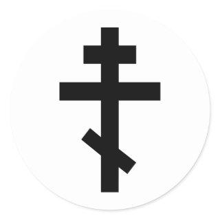 Orthodox Cross Classic Round Sticker