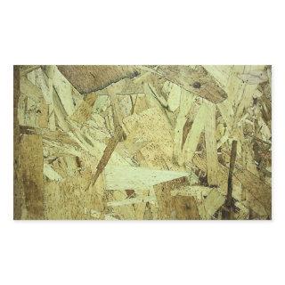 OSB Chip Board Plywood Rectangular Sticker