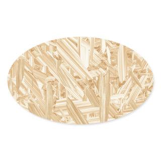 OSB Pattern Chipboard Renovation Oval Sticker