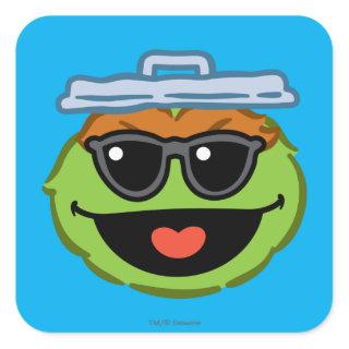 Oscar Smiling Face with Sunglasses Square Sticker
