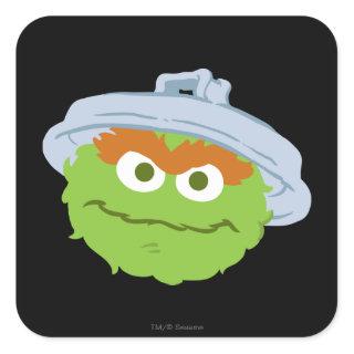 Oscar the Grouch Face Square Sticker