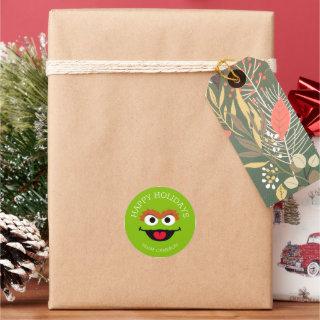 Oscar the Grouch Merry Christmas Gift Tag