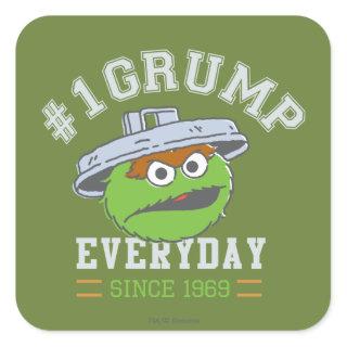 Oscar the Grouch Number 1 Square Sticker