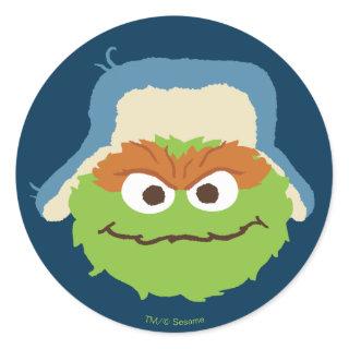 Oscar the Grouch Woodland Face Classic Round Sticker