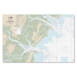 Ossabaw and St Catherines Sounds Nautical Chart Tissue Paper