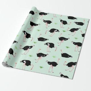 Ostrich bird pattern