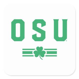 OSU | St. Patrick's Day Stripe Square Sticker