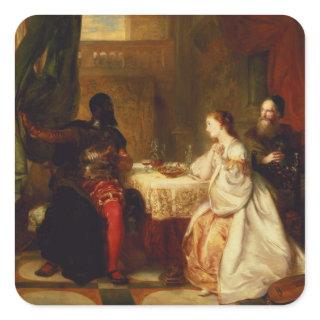 Othello Relating His Adventures to Desdemona Square Sticker
