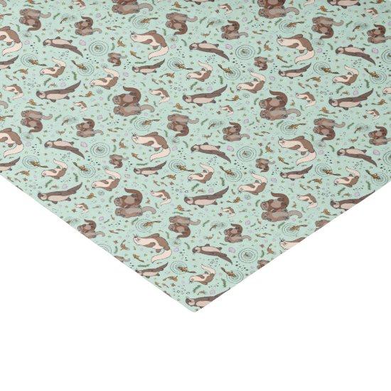 Otters in Blue Tissue Paper