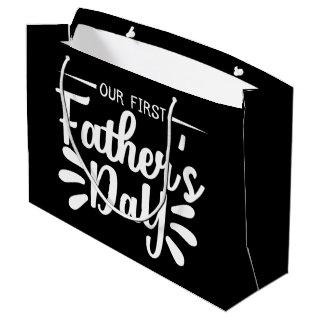 our first Father's Day word art Large Gift Bag
