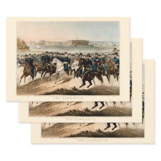 Our Generals, Restored Vintage 1864 Civil War  Sheets