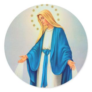 Our Lady Immaculate Conception Classic Round Sticker