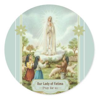 Our Lady of Fatima Children Sheep Classic Round Sticker
