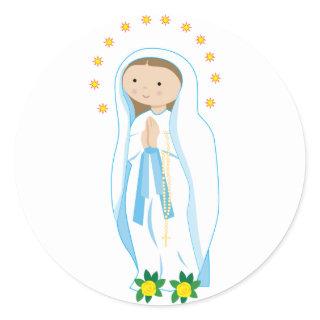 Our Lady of Lourdes Classic Round Sticker