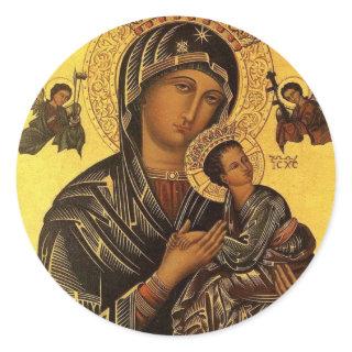 Our Lady Of Perpetual Help Classic Round Sticker