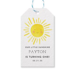 Our Little Sunshine Party Girl 1st Birthday Gift Tags
