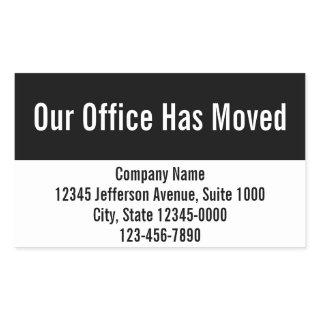 Our Office Has Moved Template Moving Announcement Rectangular Sticker