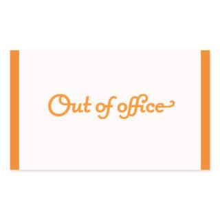 OUT OF OFFICE VACATION WORK OVERLOAD EXPRESSIONS U RECTANGULAR STICKER