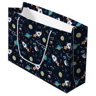 Out of This World Space Pattern Large Gift Bag